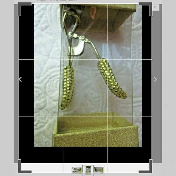 SOLD MERCARI- BLING EYELASH CURLER GOLD FAUX DIAMOND EMBELLISHMENTS - Picture 3 of 3